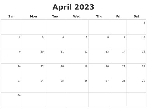 march  calendar maker