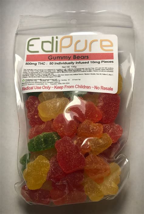 gummy bear edible hybrid mg marijuana edible
