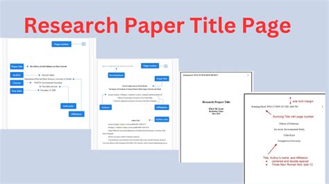 research paper title page   making guide