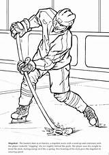 Hockey Coloring Pages Goalie Player Ice Puck Stick Printable Getcolorings Print Getdrawings Colori Colorings Color sketch template