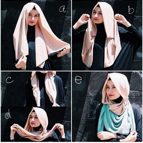 Stylish Loose Hijab Tutorial In 5 Steps Hijab Style Tutorial Hijab