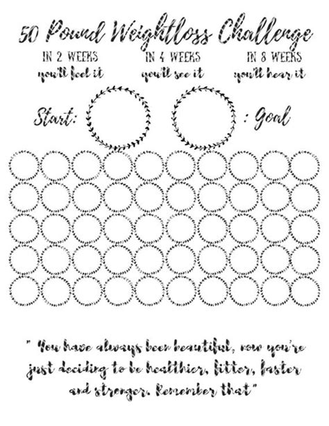 printable weight loss colouring chart