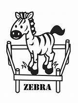 Zebra Coloring Pages Baby Print Outline Drawing Printable Kids Zipper Color Animal Cute Realistic Zoo Mammals Girls Cliparts Getdrawings Sheets sketch template