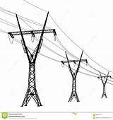 Clipart Power Line Lines Voltage Electric Vector Powerline Overhead High Silhouette Clipground Stock Illustration Energy Preview sketch template