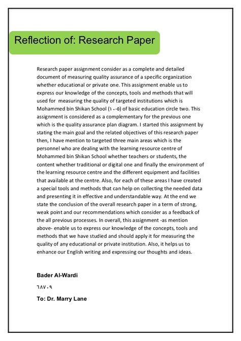 reflective essay  qualitative research reflective essay