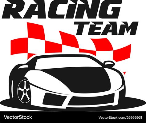 racing car logo royalty  vector image vectorstock