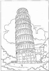 Torre Colorear Pisa Eiffel Inclinada Petrolera Imagui Pinto sketch template