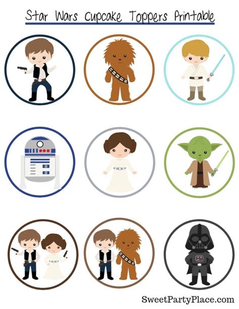 star wars cupcake toppers diy tutorial  printable sweet party place