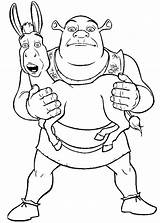 Shrek Donkey Colorluna Ausmalen Coloringpages sketch template