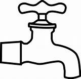 Faucet Water Tap Plumb Outlines Bathroom Metal Pluspng sketch template