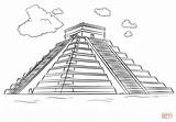 Itza Chichen Pyramid Aztec Colorear Piramide Mayan Pyramids Pirámide Itzá Chichén Pyramide Piramidi Piramides Civilization Stampare Inca Supercoloring Zivilisation México sketch template