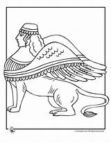 Sphinx Egypt Starověký Egyptian Azcoloring sketch template