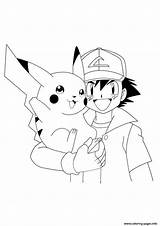 Pikachu Ash Coloring Pages Printable sketch template