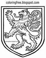 Lion Emblem Colocoloers Norman sketch template