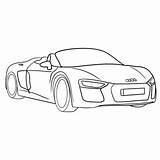 R8 Spyder sketch template