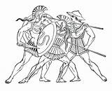Coloring Spartan Pages Warrior Greek Army Getcolorings sketch template