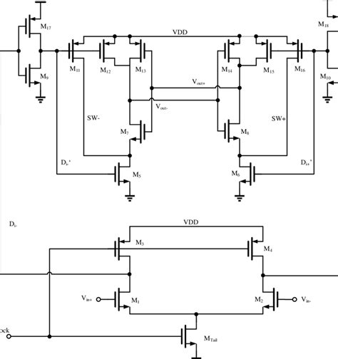 transistor level schematic  comparator  scientific diagram