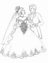Coloring Pages Wedding Marry Weddings Clipart Library Girls sketch template