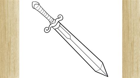 como dibujar una espada  youtube