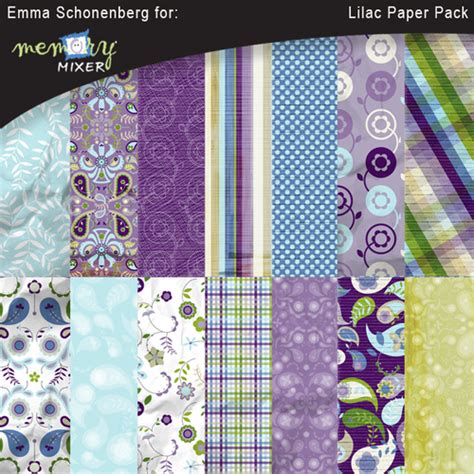 lilac paper pack scrapbook page design memorymixer