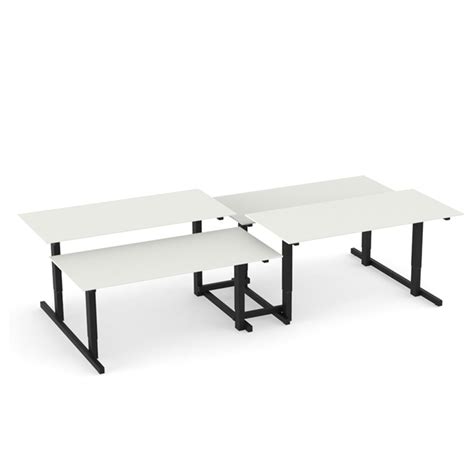 grid double bench desks sit stand desks apres furniture