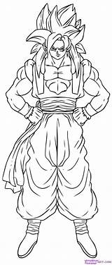 Bless Goku Saiyan sketch template