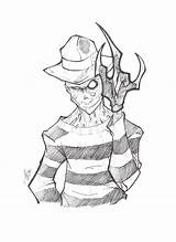 Coloring Freddy Krueger Pages Printable Horror Movie Popular Library Insertion Codes sketch template