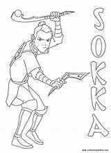 Avatar Coloring Pages Airbender Last Print Sokka sketch template