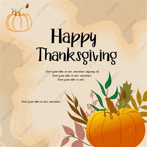 thanksgiving card template design pumpkin creative template