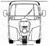 Rickshaw Tuk sketch template