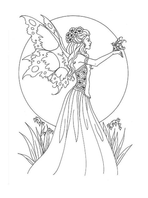 fairy popular coloring pages  adults  printable adult coloring