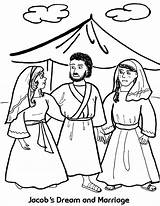 Jacob Marries Jakob Esau Ausmalbilder Leah Bibel Malvorlagen Kindergottesdienst Biblia Laban Rebekah Genesis Isaac sketch template