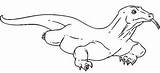 Komodo Dragon Sketsa Coloringpagesfortoddlers sketch template