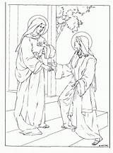 Coloring Pages Mary Jesus Mother Printable Virgin Sheets Kids Visitation Bible God Comments Library Clipart Clip sketch template