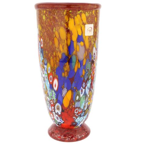Murano Glass Vases Murano Millefiori Art Glass Vase