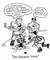 Gordie Howe Retires Cartoon Toonpool Cartoons 2121 Nhl sketch template