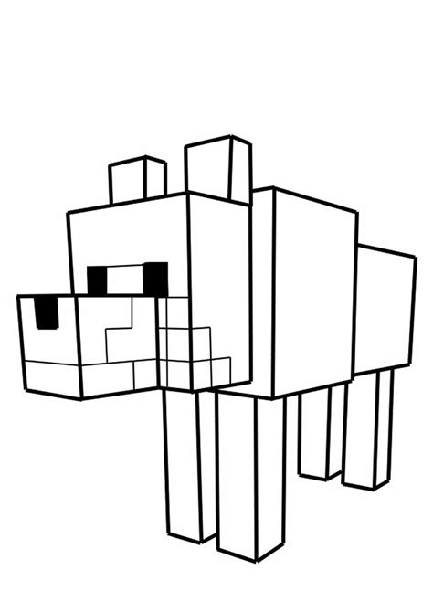 minecraft wolf coloring pages   goodimgco