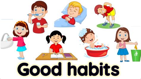 healthy habits  kids clipart mail