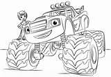 Monster Truck Blaze Wheels Hot Pages Coloring sketch template