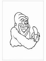 Pages Kidzone Coloring Getcolorings Gorilla Animals sketch template