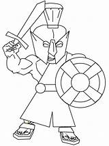 Spartan Cyclops Coloringpagebook sketch template