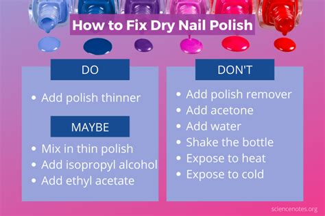 fix dry nail polish