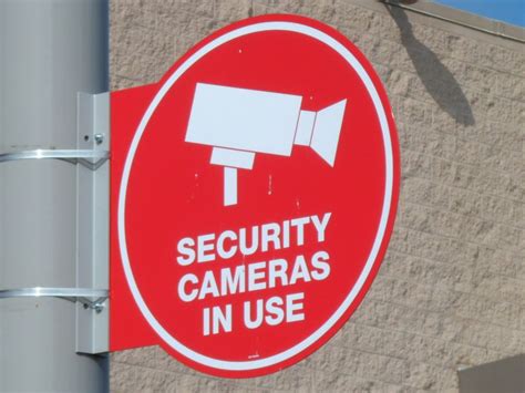 security cameras   sign security camera sign display home