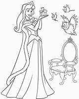Coloring Pages Sleeping Beauty Princess Getdrawings sketch template