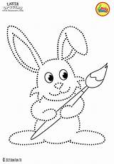Tracing Easter Coloring Kids Pages Bunny Printables Preschool доску выбрать для мелкая sketch template