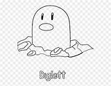 Pokemon Diglett Coloring Print Pages Dlf Pt sketch template