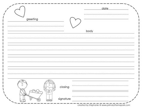 letter writing template  grade trelet