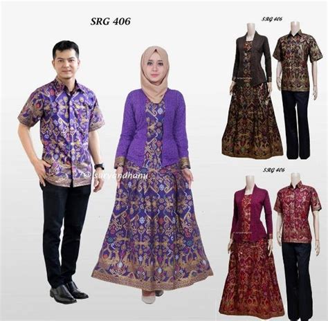model gamis batik kombinasi polos muslimah modern