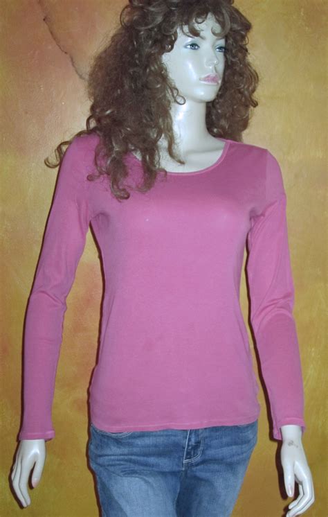 Victoria S Secret Pink Heather Long Sleeve Crew Neck Top Smalll 180096