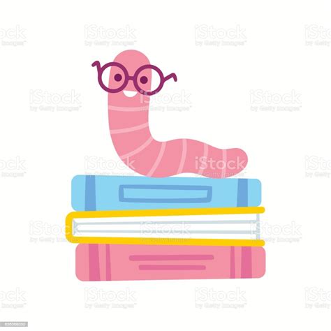 bookworm cartoon illustration stock illustration download image now